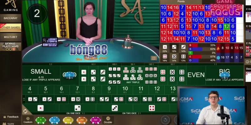 Trò chơi đa dạng tại sảnh casino SA Gaming